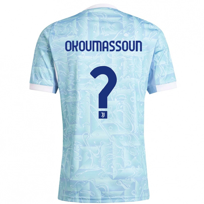 Danxen Kvinder Ismaele Okoumassoun #0 Lyseblå Gul Udebane Spillertrøjer 2025/26 Trøje T-Shirt