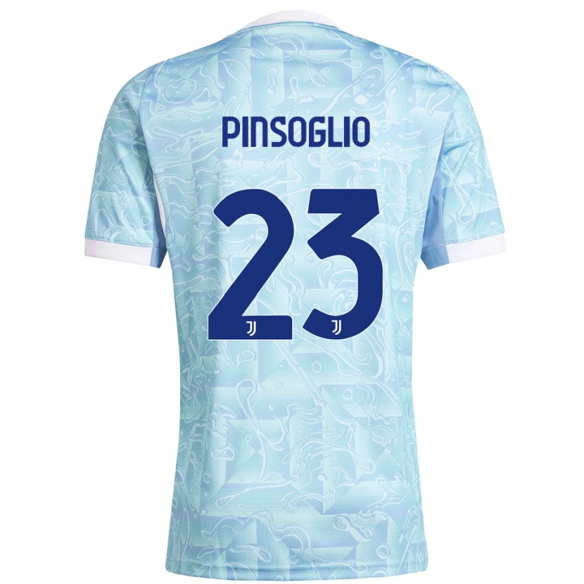 Danxen Kvinder Carlo Pinsoglio #23 Lyseblå Gul Udebane Spillertrøjer 2025/26 Trøje T-Shirt