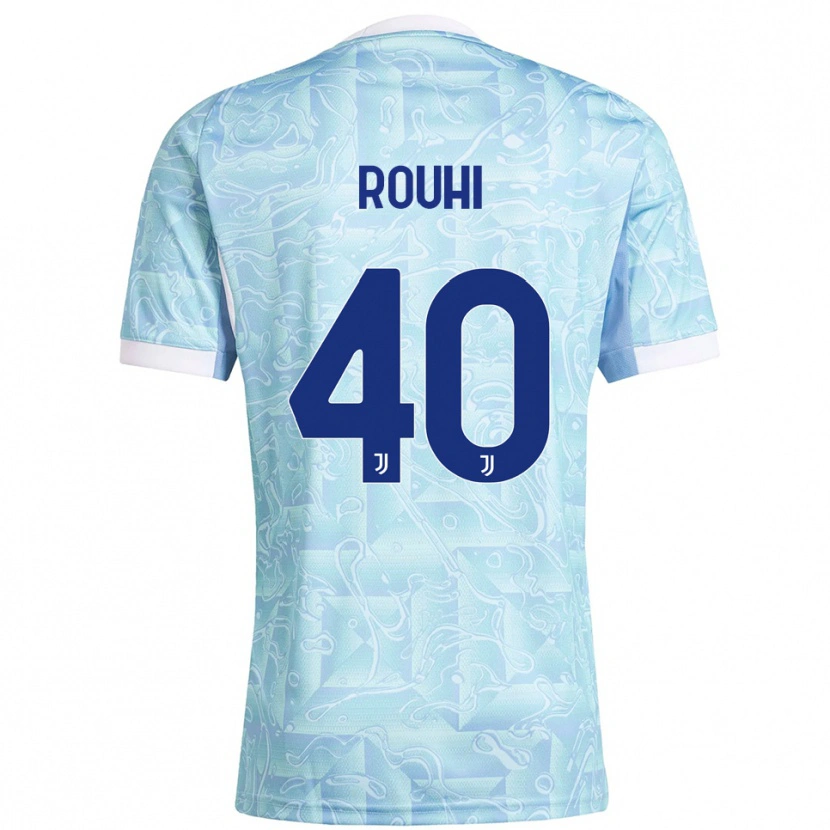 Danxen Kvinder Jonas Rouhi #40 Lyseblå Gul Udebane Spillertrøjer 2025/26 Trøje T-Shirt