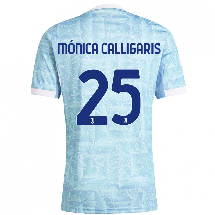 Danxen Kvinder Viola Mónica Calligaris #25 Lyseblå Gul Udebane Spillertrøjer 2025/26 Trøje T-Shirt