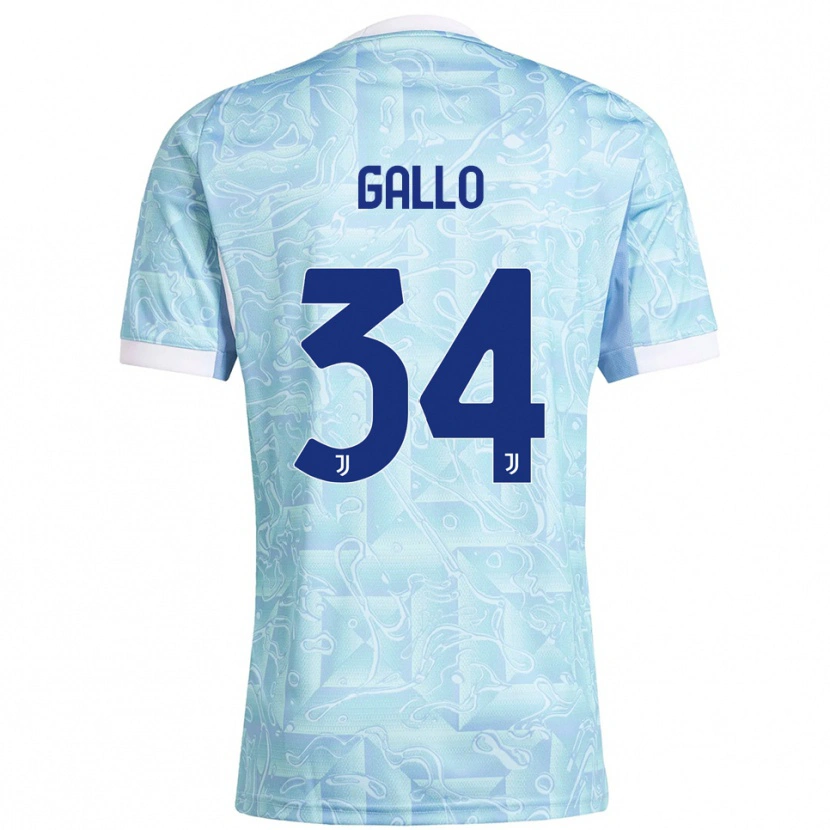 Danxen Kvinder Azzurra Gallo #34 Lyseblå Gul Udebane Spillertrøjer 2025/26 Trøje T-Shirt