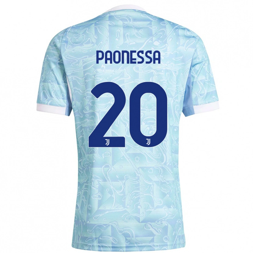 Danxen Kvinder Riccardo Paonessa #20 Lyseblå Gul Udebane Spillertrøjer 2025/26 Trøje T-Shirt