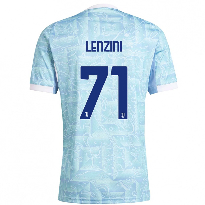 Danxen Kvinder Martina Lenzini #71 Lyseblå Gul Udebane Spillertrøjer 2025/26 Trøje T-Shirt