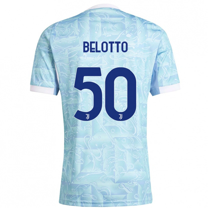 Danxen Kvinder Soledad Belotto #50 Lyseblå Gul Udebane Spillertrøjer 2025/26 Trøje T-Shirt
