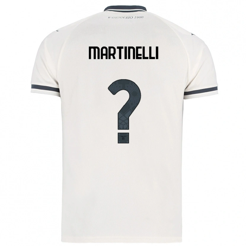 Danxen Kvinder Leonardo Martinelli #0 Hvid Navy Udebane Spillertrøjer 2025/26 Trøje T-Shirt
