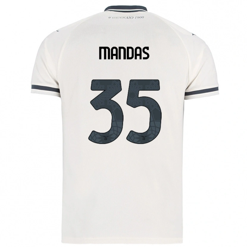 Danxen Kvinder Christos Mandas #35 Hvid Navy Udebane Spillertrøjer 2025/26 Trøje T-Shirt