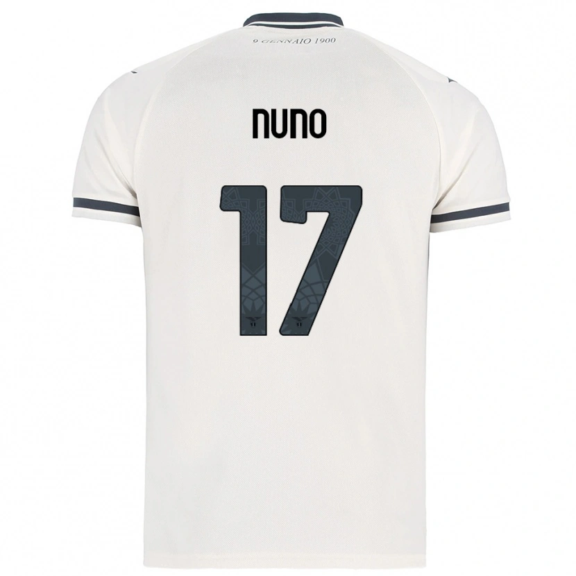Danxen Kvinder Nuno Tavares #17 Hvid Navy Udebane Spillertrøjer 2025/26 Trøje T-Shirt