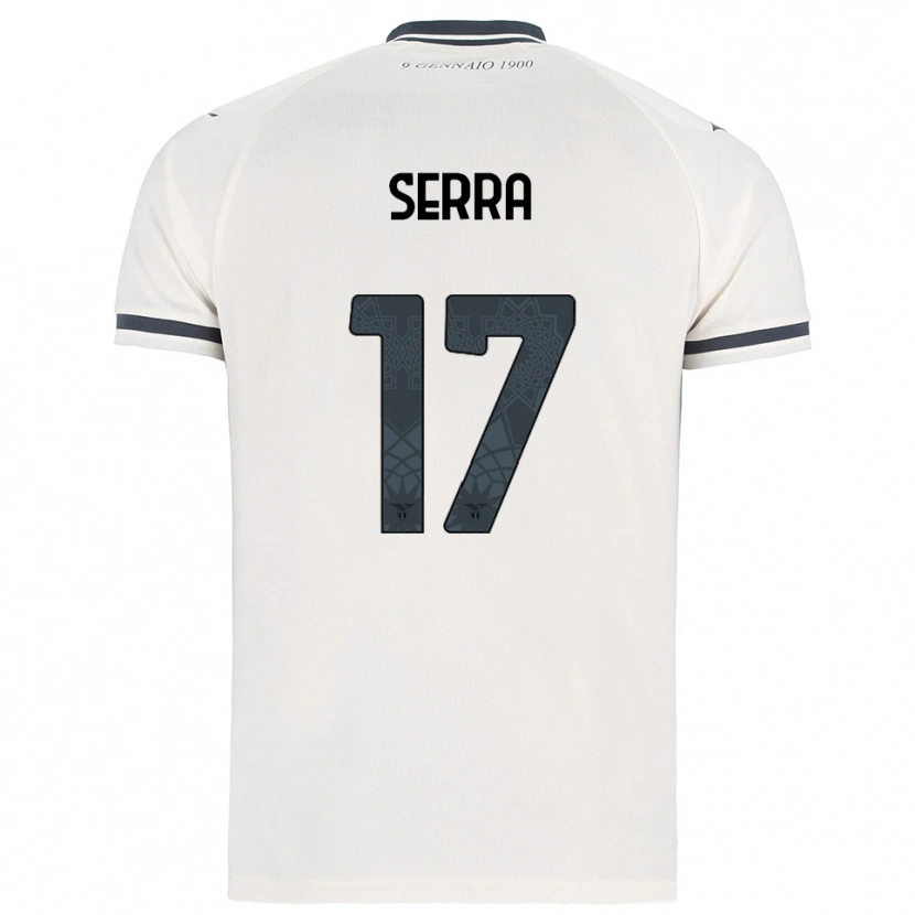 Danxen Kvinder Federico Serra #17 Hvid Navy Udebane Spillertrøjer 2025/26 Trøje T-Shirt