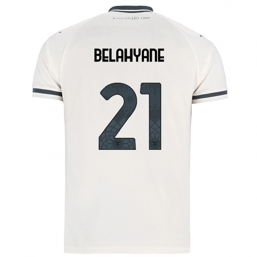 Danxen Kvinder Reda Belahyane #21 Hvid Navy Udebane Spillertrøjer 2025/26 Trøje T-Shirt