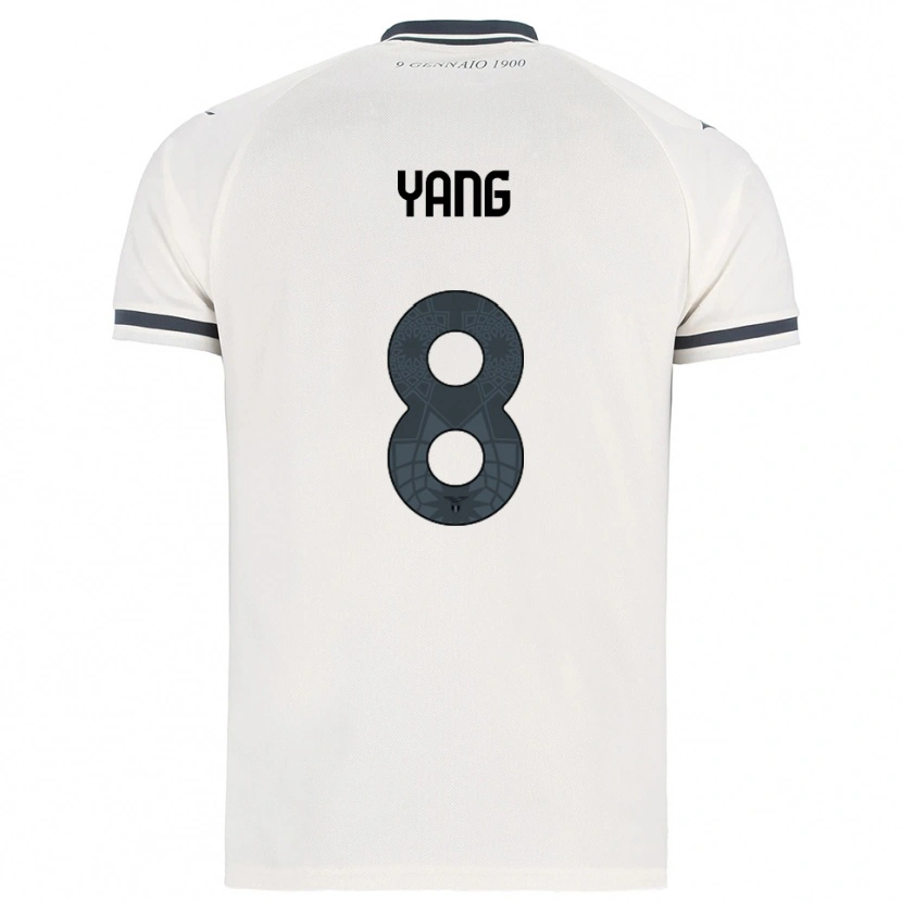 Danxen Kvinder Lina Yang #8 Hvid Navy Udebane Spillertrøjer 2025/26 Trøje T-Shirt