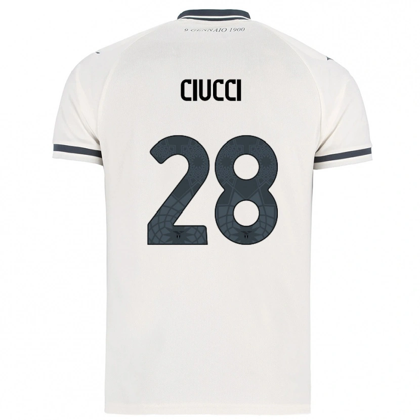 Danxen Kvinder Federico Ciucci #28 Hvid Navy Udebane Spillertrøjer 2025/26 Trøje T-Shirt