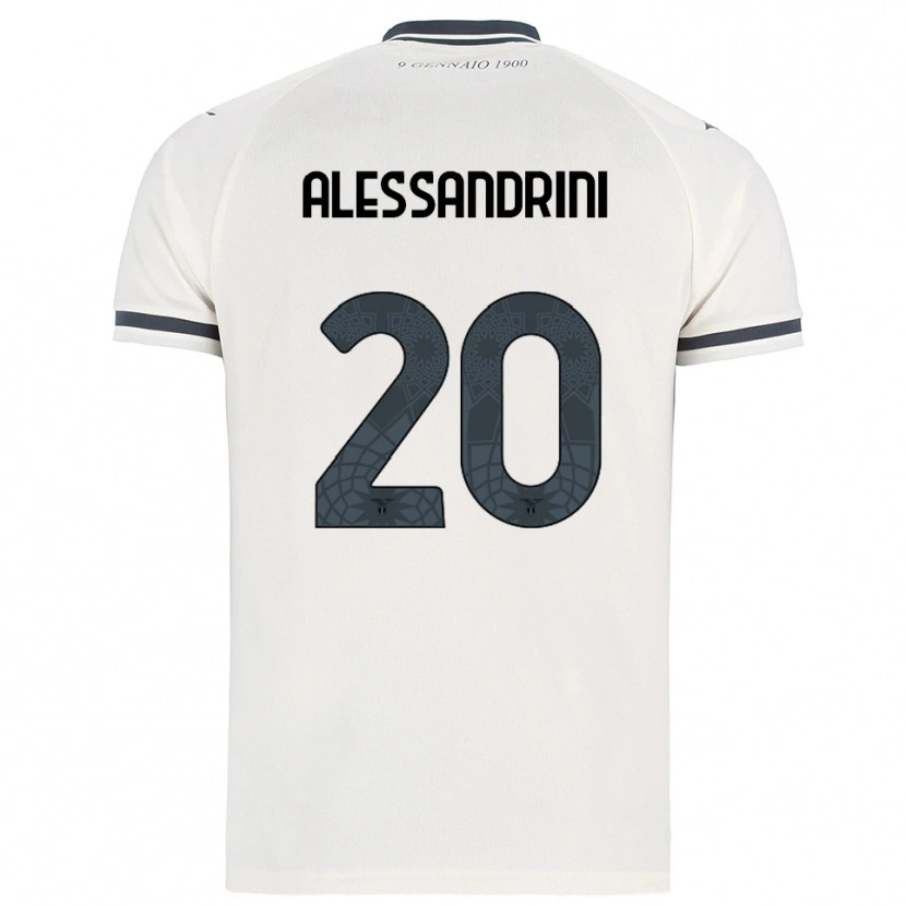 Danxen Kvinder Fabrizio Alessandrini #20 Hvid Navy Udebane Spillertrøjer 2025/26 Trøje T-Shirt