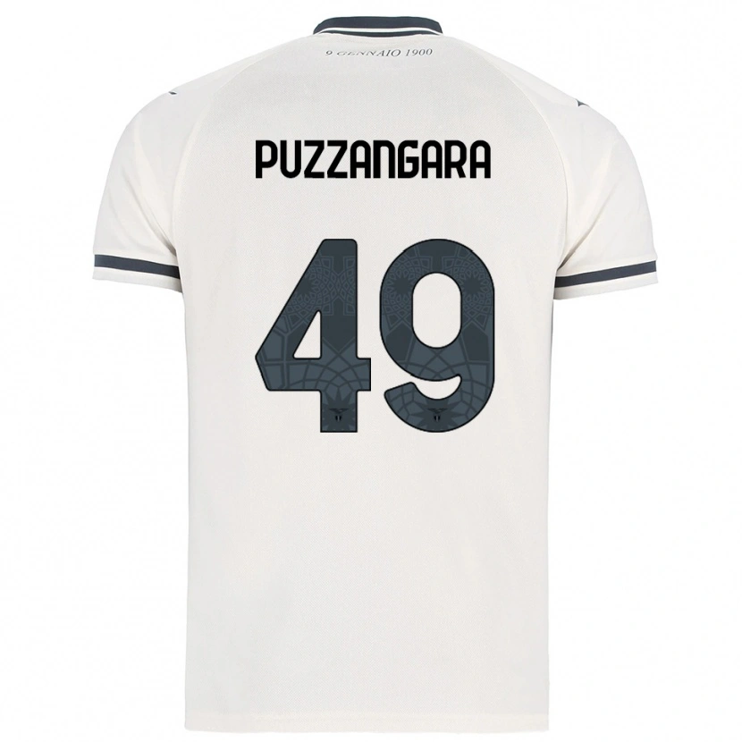 Danxen Kvinder Angelo Antonio Puzzangara #49 Hvid Navy Udebane Spillertrøjer 2025/26 Trøje T-Shirt