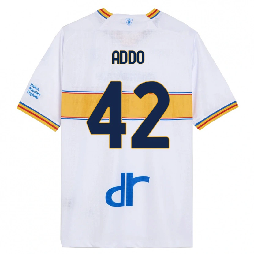 Danxen Kvinder Vernon Addo #42 Hvid Gul Udebane Spillertrøjer 2025/26 Trøje T-Shirt