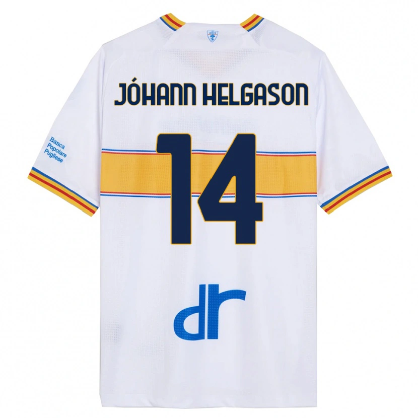 Danxen Kvinder Thórir Jóhann Helgason #14 Hvid Gul Udebane Spillertrøjer 2025/26 Trøje T-Shirt