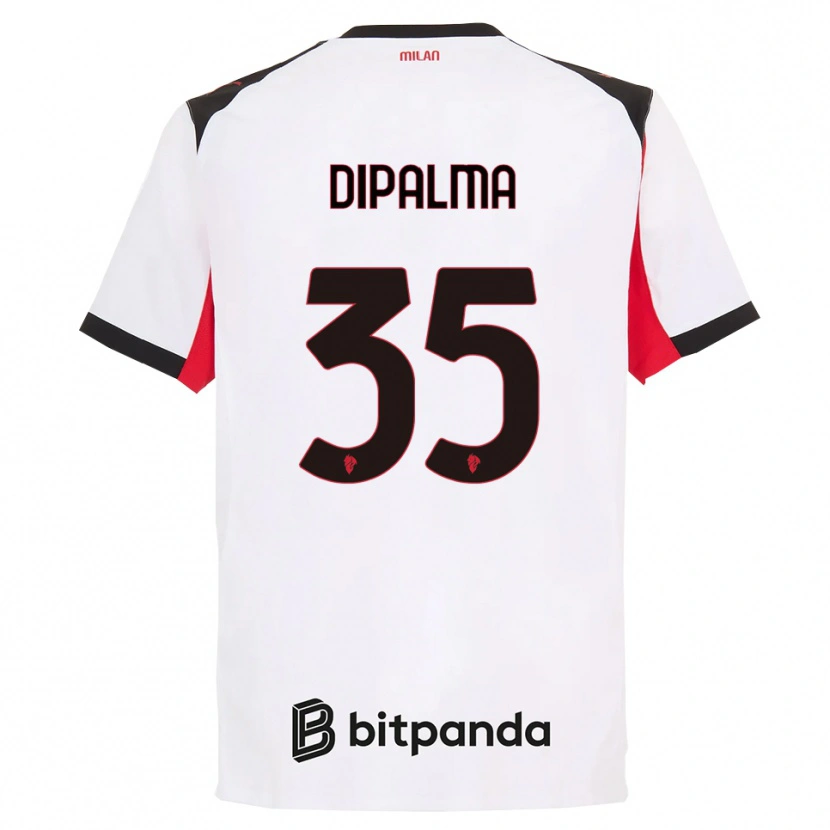 Danxen Kvinder Matteo Dipalma #35 Hvid Sort Udebane Spillertrøjer 2025/26 Trøje T-Shirt