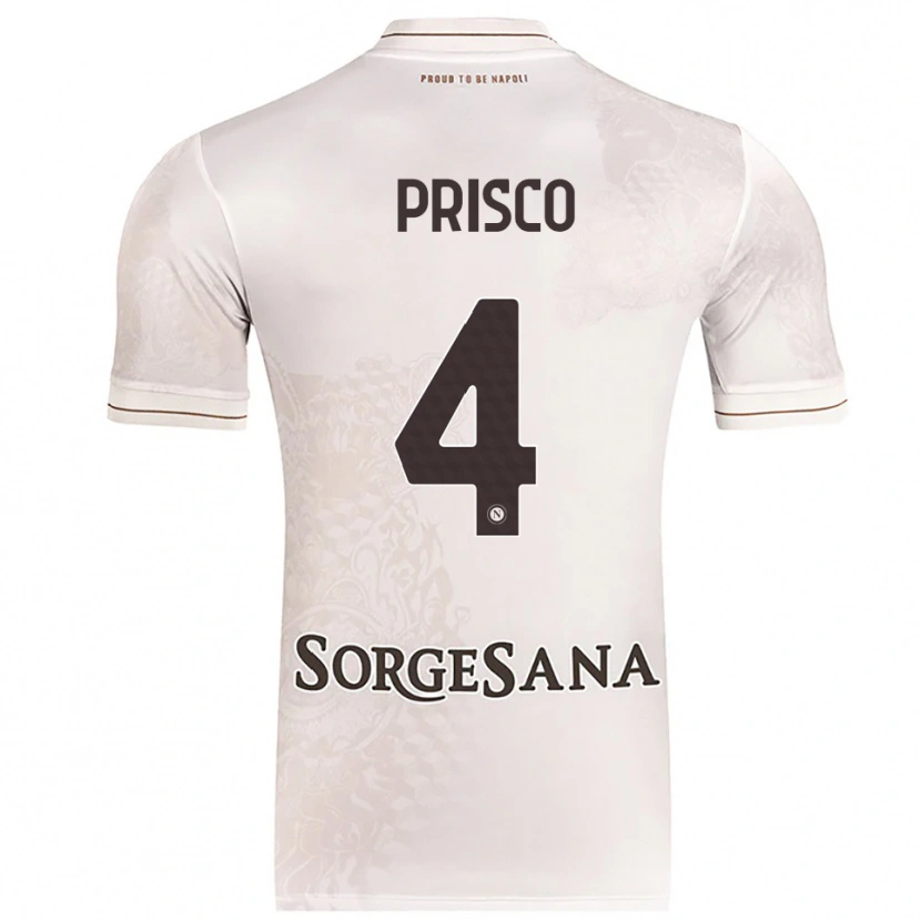Danxen Kvinder Vincenzo Prisco #4 Champagne Brun Udebane Spillertrøjer 2025/26 Trøje T-Shirt