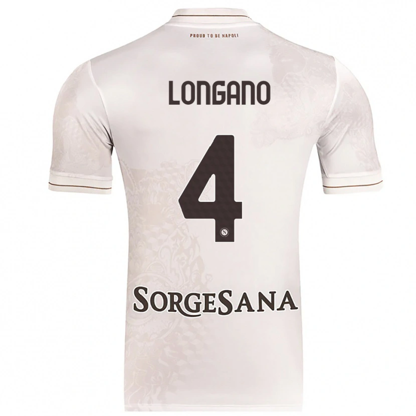 Danxen Kvinder Salvatore Longano #4 Champagne Brun Udebane Spillertrøjer 2025/26 Trøje T-Shirt