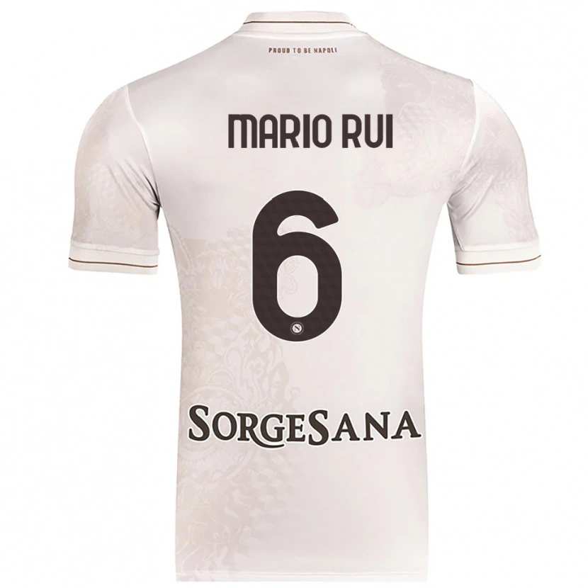 Danxen Kvinder Mario Rui #6 Champagne Brun Udebane Spillertrøjer 2025/26 Trøje T-Shirt