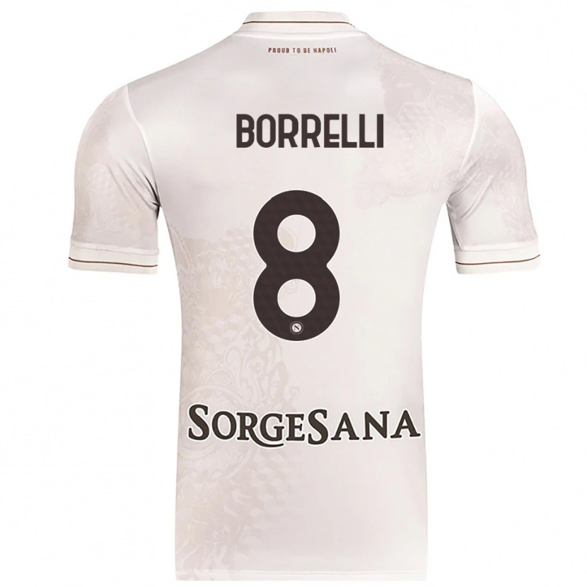 Danxen Kvinder Ciro Borrelli #8 Champagne Brun Udebane Spillertrøjer 2025/26 Trøje T-Shirt