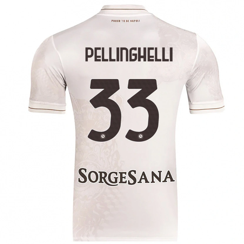 Danxen Kvinder Alice Pellinghelli #33 Champagne Brun Udebane Spillertrøjer 2025/26 Trøje T-Shirt