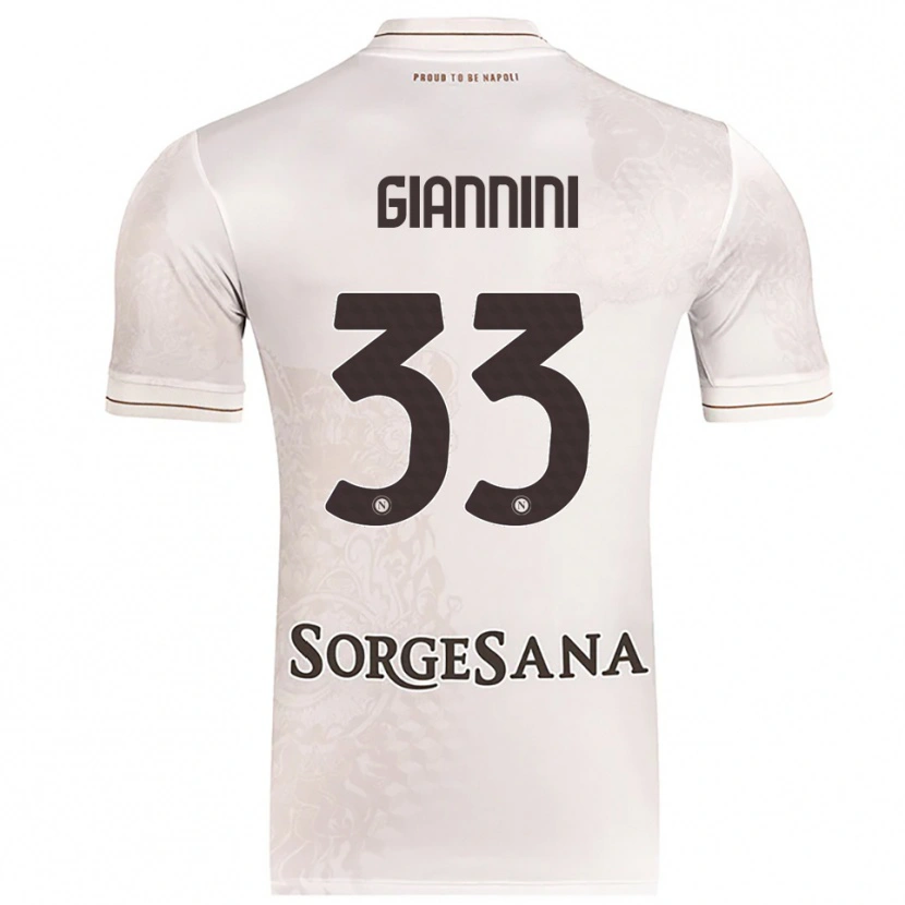 Danxen Kvinder Enrico Giannini #33 Champagne Brun Udebane Spillertrøjer 2025/26 Trøje T-Shirt