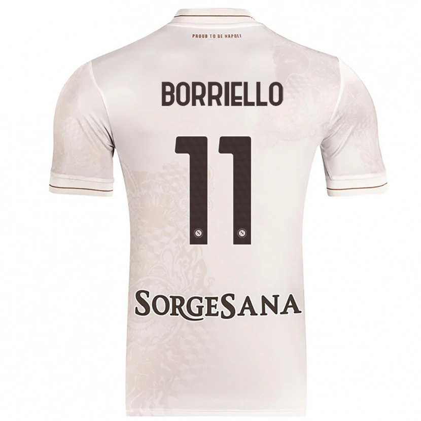 Danxen Kvinder Salvatore Borriello #11 Champagne Brun Udebane Spillertrøjer 2025/26 Trøje T-Shirt