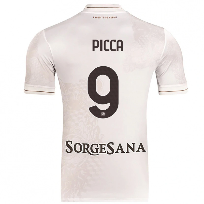 Danxen Kvinder Luigi Picca #9 Champagne Brun Udebane Spillertrøjer 2025/26 Trøje T-Shirt