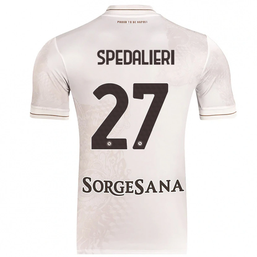Danxen Kvinder Johnatan Andrea Spedalieri #27 Champagne Brun Udebane Spillertrøjer 2025/26 Trøje T-Shirt