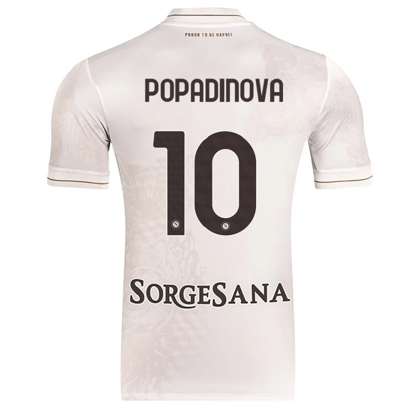 Danxen Kvinder Evdokiya Popadinova #10 Champagne Brun Udebane Spillertrøjer 2025/26 Trøje T-Shirt