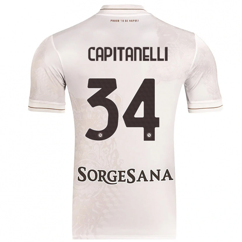 Danxen Kvinder Ilaria Capitanelli #34 Champagne Brun Udebane Spillertrøjer 2025/26 Trøje T-Shirt