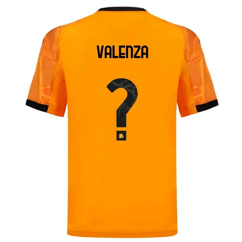 Danxen Kvinder Salvatore Valenza #0 Orange Sort Udebane Spillertrøjer 2025/26 Trøje T-Shirt