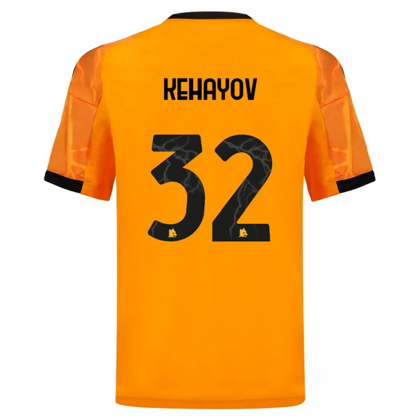 Danxen Kvinder Atanas Kehayov #32 Orange Sort Udebane Spillertrøjer 2025/26 Trøje T-Shirt
