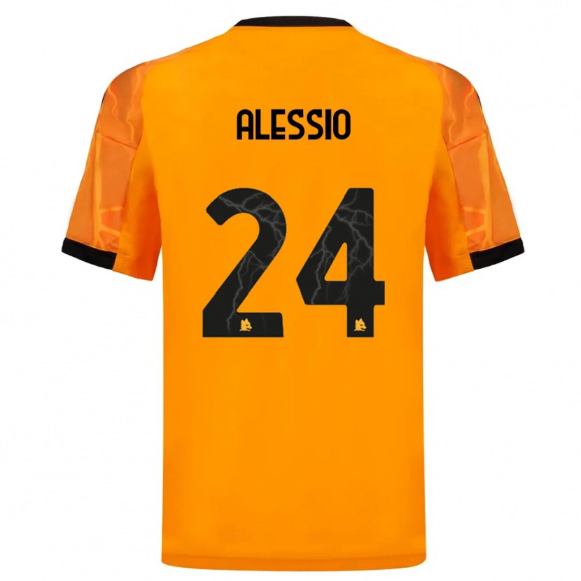 Danxen Kvinder Filippo Alessio #24 Orange Sort Udebane Spillertrøjer 2025/26 Trøje T-Shirt