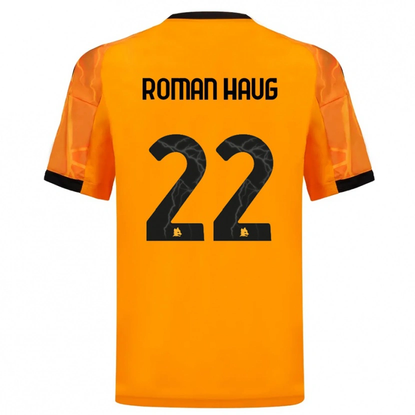 Danxen Kvinder Sophie Roman Haug #22 Orange Sort Udebane Spillertrøjer 2025/26 Trøje T-Shirt