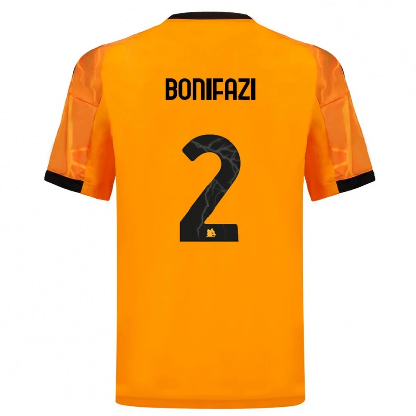 Danxen Kvinder Giampaolo Bonifazi #2 Orange Sort Udebane Spillertrøjer 2025/26 Trøje T-Shirt