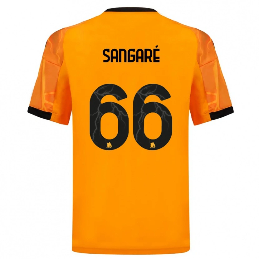 Danxen Kvinder Buba Sangaré #66 Orange Sort Udebane Spillertrøjer 2025/26 Trøje T-Shirt