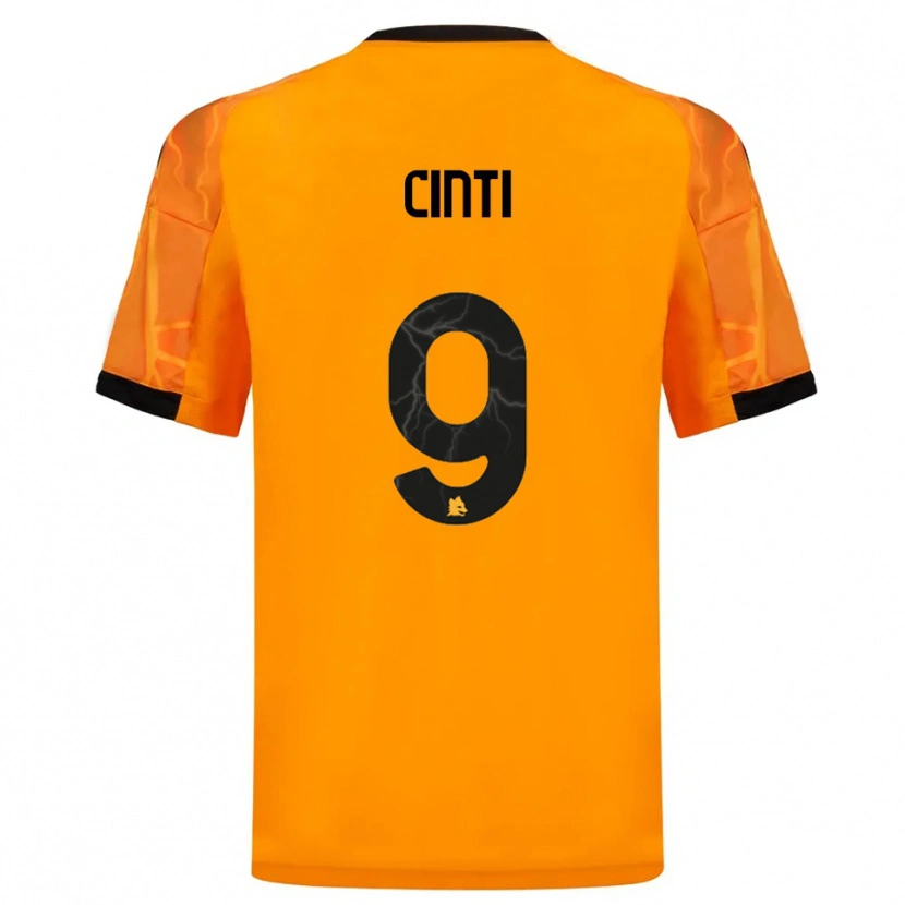 Danxen Kvinder Valerio Cinti #9 Orange Sort Udebane Spillertrøjer 2025/26 Trøje T-Shirt