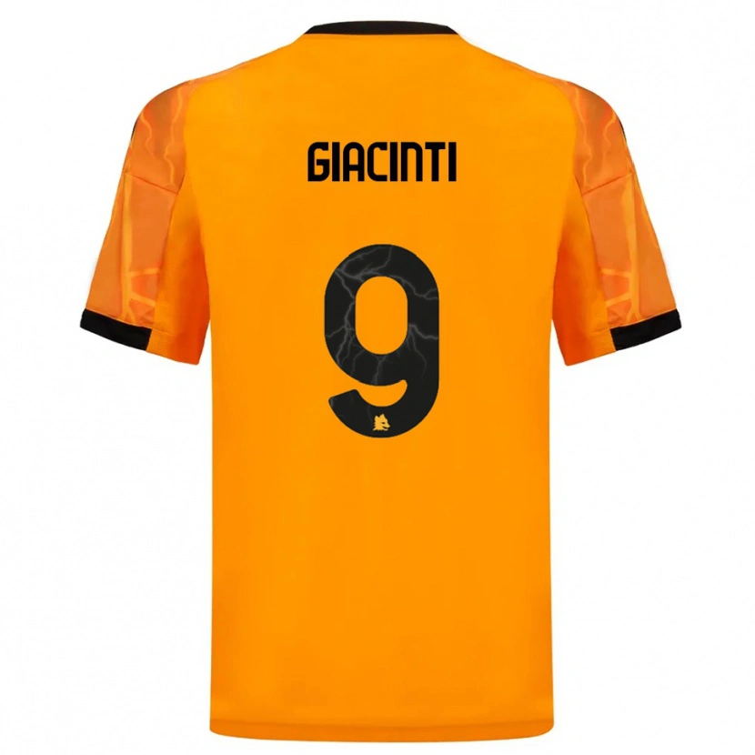 Danxen Kvinder Valentina Giacinti #9 Orange Sort Udebane Spillertrøjer 2025/26 Trøje T-Shirt