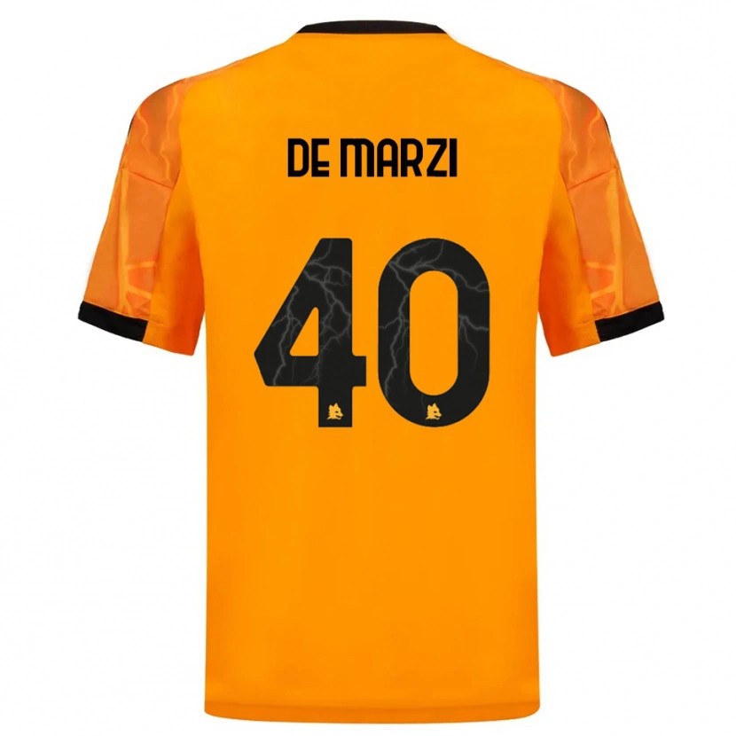 Danxen Kvinder Giorgio De Marzi #40 Orange Sort Udebane Spillertrøjer 2025/26 Trøje T-Shirt