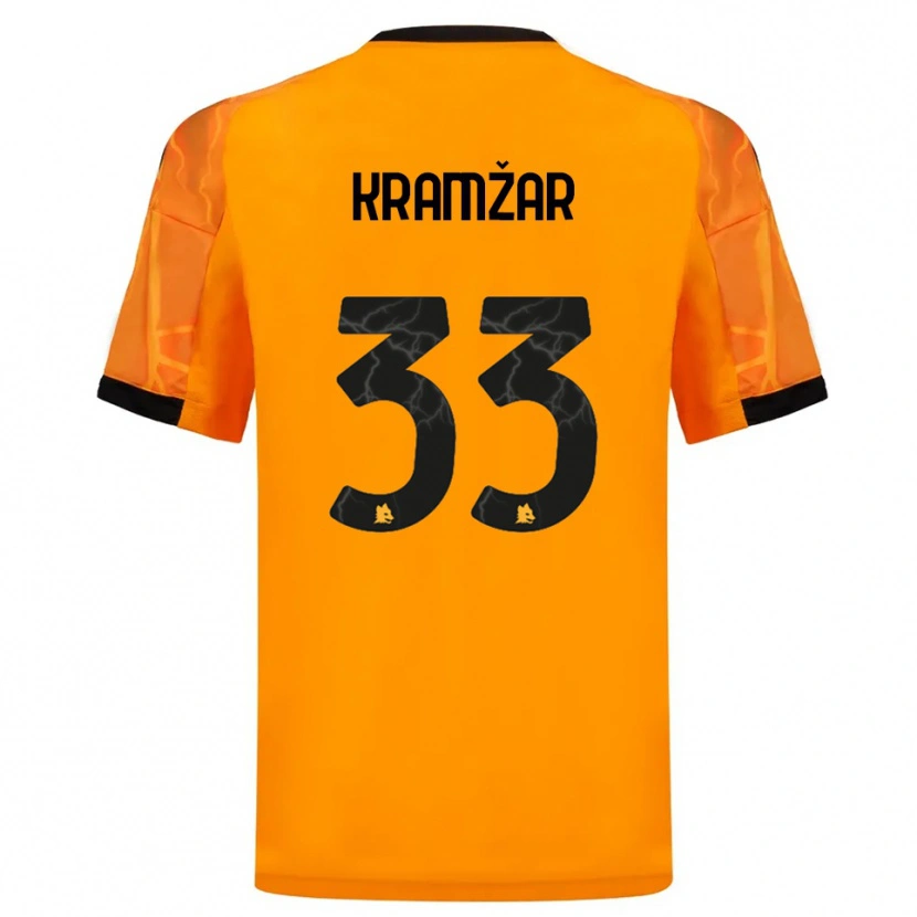 Danxen Kvinder Zara Kramžar #33 Orange Sort Udebane Spillertrøjer 2025/26 Trøje T-Shirt