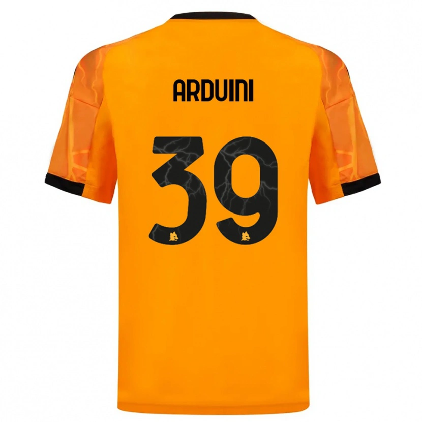 Danxen Kvinder Giacomo Arduini #39 Orange Sort Udebane Spillertrøjer 2025/26 Trøje T-Shirt