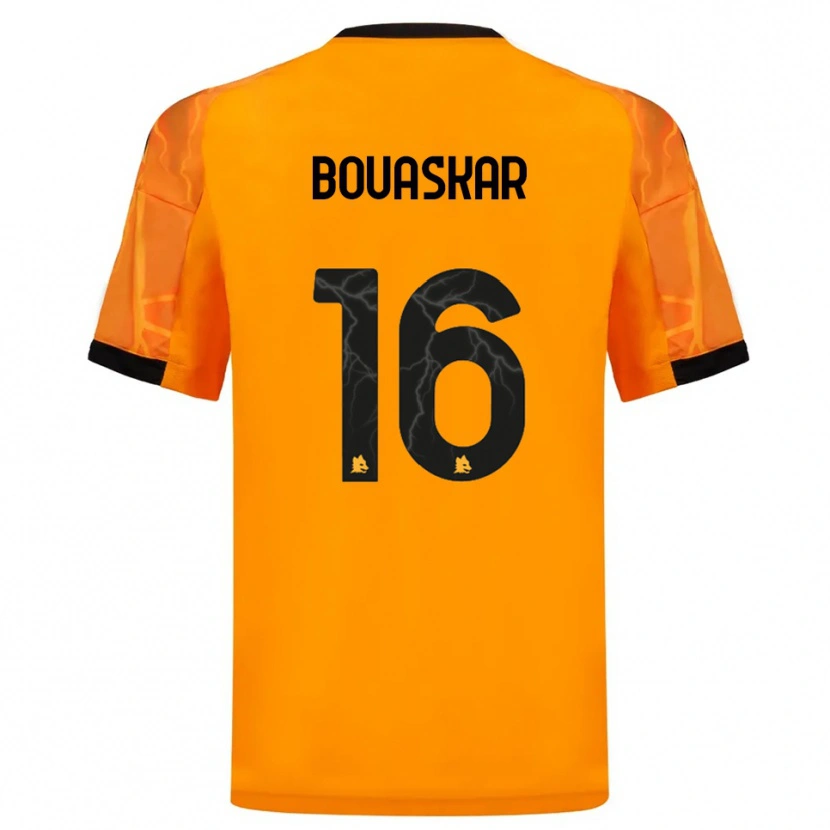Danxen Kvinder Slim Bouaskar #16 Orange Sort Udebane Spillertrøjer 2025/26 Trøje T-Shirt
