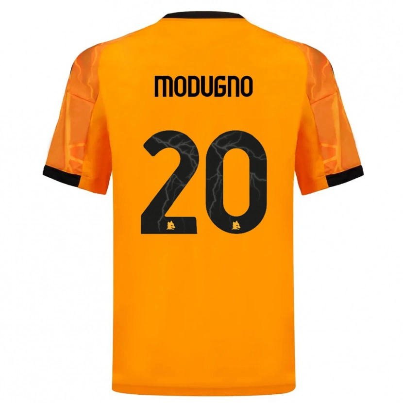 Danxen Kvinder Emanuele Modugno #20 Orange Sort Udebane Spillertrøjer 2025/26 Trøje T-Shirt