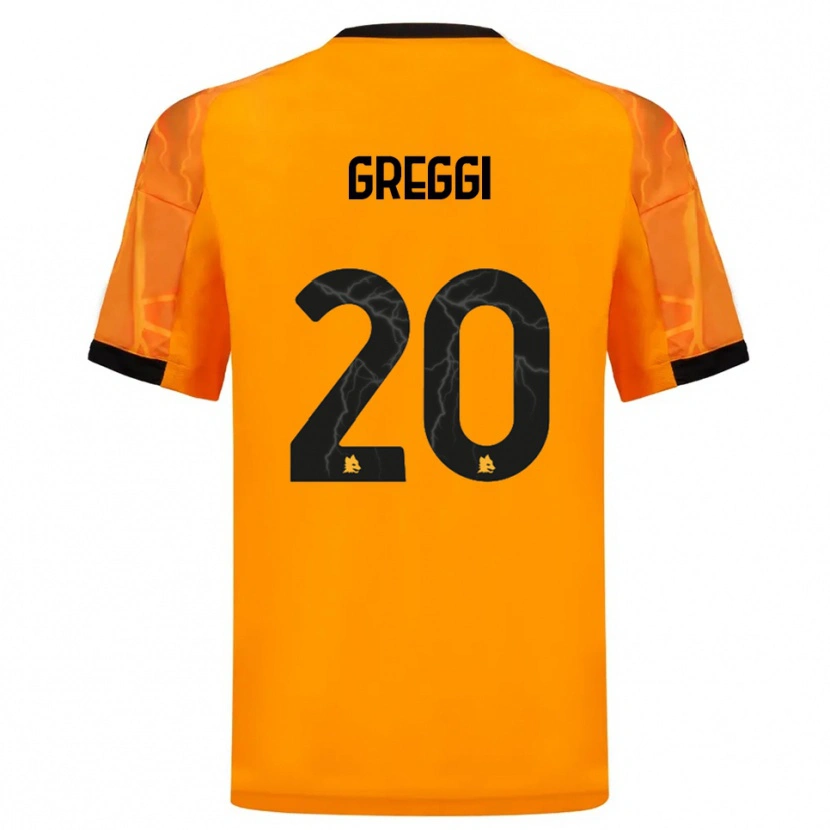Danxen Kvinder Giada Greggi #20 Orange Sort Udebane Spillertrøjer 2025/26 Trøje T-Shirt