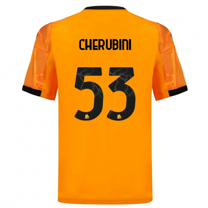 Danxen Kvinder Martina Cherubini #53 Orange Sort Udebane Spillertrøjer 2025/26 Trøje T-Shirt
