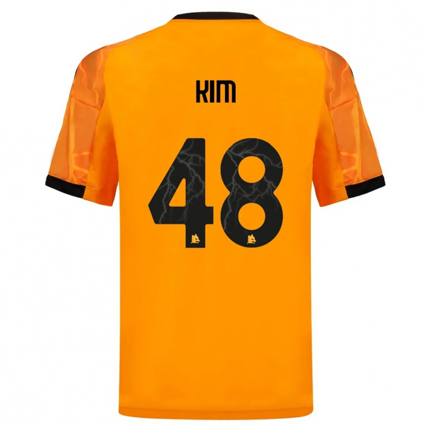Danxen Kvinder Shin-Ji Kim #48 Orange Sort Udebane Spillertrøjer 2025/26 Trøje T-Shirt