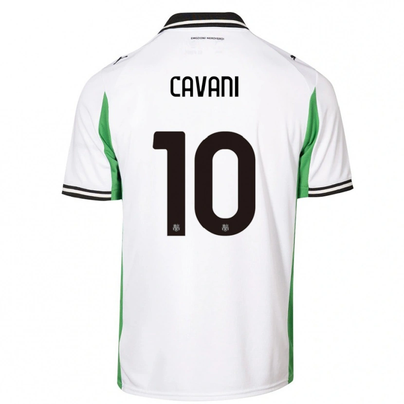 Danxen Kvinder Lorenzo Cavani #10 Hvid Grøn Sort Udebane Spillertrøjer 2025/26 Trøje T-Shirt