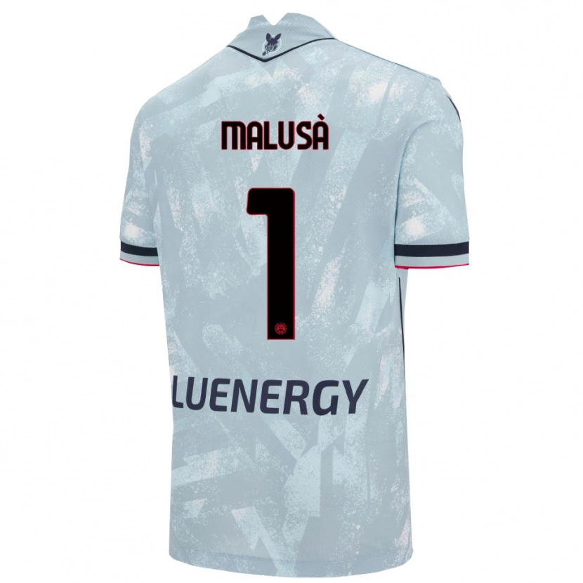 Danxen Kvinder Joel Malusà #1 Lyseblå Sort Udebane Spillertrøjer 2025/26 Trøje T-Shirt
