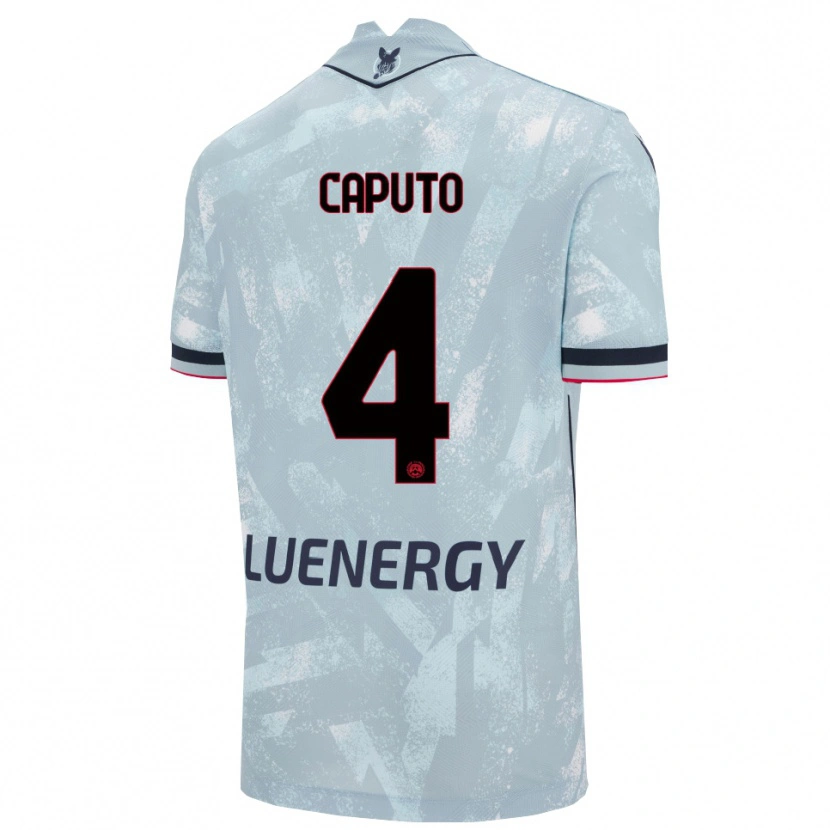 Danxen Kvinder Luigi Caputo #4 Lyseblå Sort Udebane Spillertrøjer 2025/26 Trøje T-Shirt